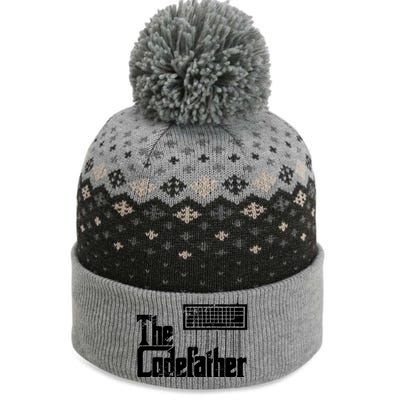 Funny Programmer Dad Gift The Codefather Vintage Coder The Baniff Cuffed Pom Beanie