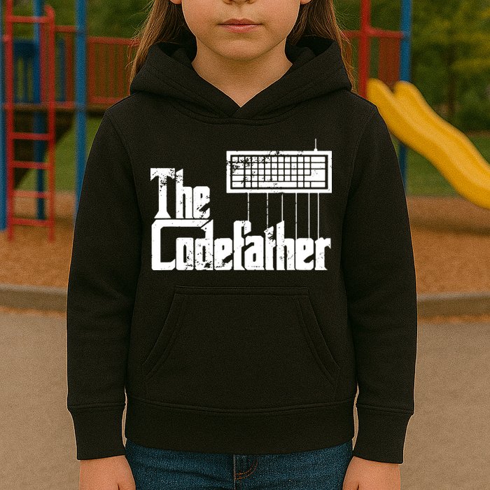 Funny Programmer Dad Gift The Codefather Vintage Coder Kids Hoodie