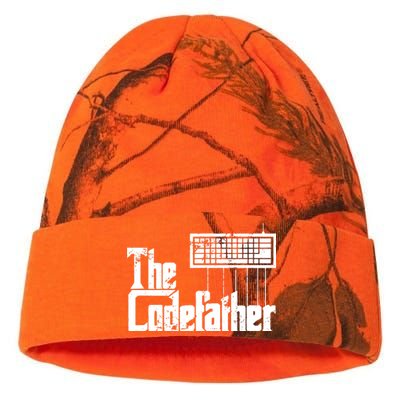 Funny Programmer Dad Gift The Codefather Vintage Coder Kati Licensed 12" Camo Beanie