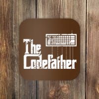 Funny Programmer Dad Gift The Codefather Vintage Coder Coaster