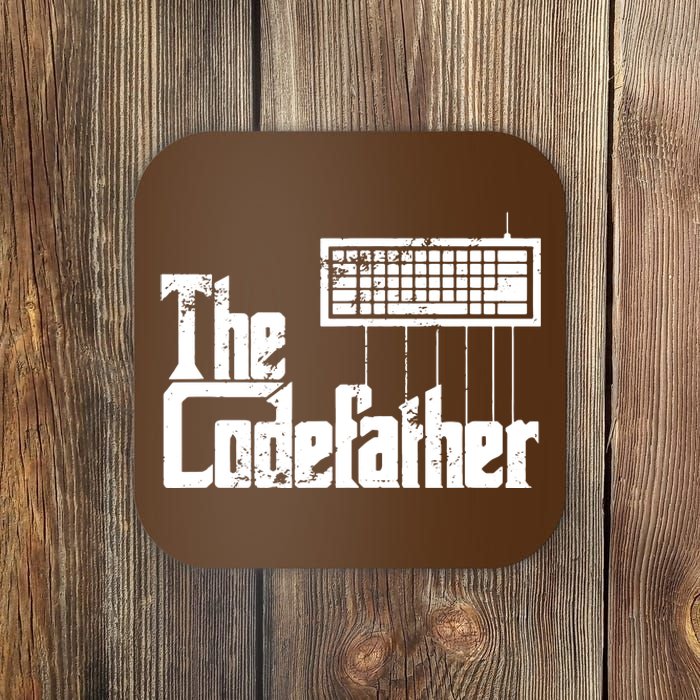 Funny Programmer Dad Gift The Codefather Vintage Coder Coaster