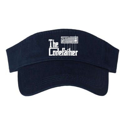 Funny Programmer Dad Gift The Codefather Vintage Coder Valucap Bio-Washed Visor