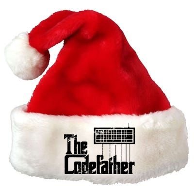 Funny Programmer Dad Gift The Codefather Vintage Coder Premium Christmas Santa Hat