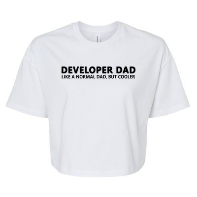 Funny Programmer Dad Software Developer Dad Bella+Canvas Jersey Crop Tee