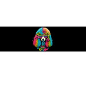 Funny Poodle Dog Miniature Poodle Toy Poodle Hippie Bumper Sticker