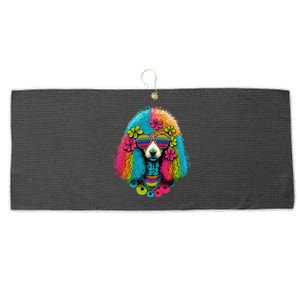 Funny Poodle Dog Miniature Poodle Toy Poodle Hippie Large Microfiber Waffle Golf Towel