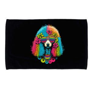 Funny Poodle Dog Miniature Poodle Toy Poodle Hippie Microfiber Hand Towel