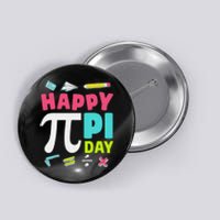 Funny Pi Day Shirt Spiral Pi Math Tee for Pi Day 3.14 Button