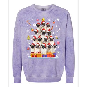 Funny Pug Dog Ugly Sweater Christmas Tree Xmas Gift Colorblast Crewneck Sweatshirt