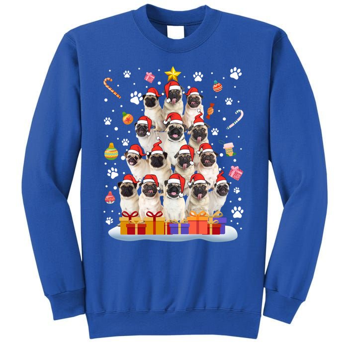 Funny Pug Dog Ugly Sweater Christmas Tree Xmas Gift Sweatshirt