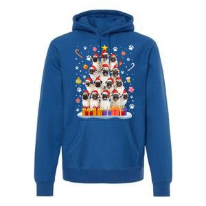 Funny Pug Dog Ugly Sweater Christmas Tree Xmas Gift Premium Hoodie