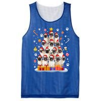 Funny Pug Dog Ugly Sweater Christmas Tree Xmas Gift Mesh Reversible Basketball Jersey Tank