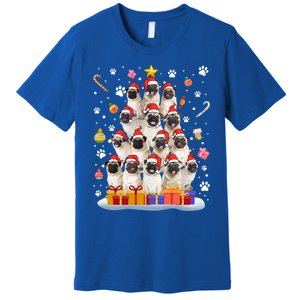 Funny Pug Dog Ugly Sweater Christmas Tree Xmas Gift Premium T-Shirt