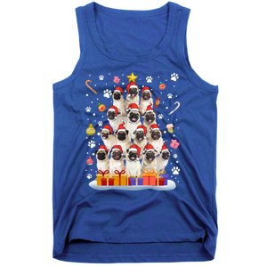 Funny Pug Dog Ugly Sweater Christmas Tree Xmas Gift Tank Top