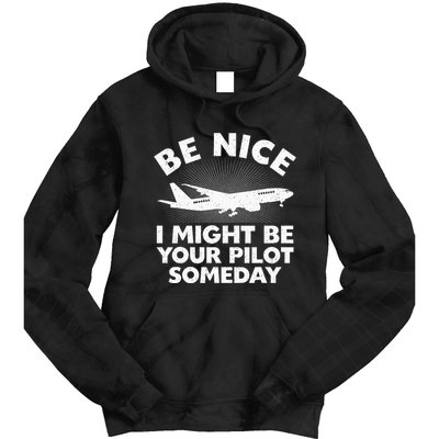 Funny Pilot Design Aviation Airplane Pilot Tie Dye Hoodie