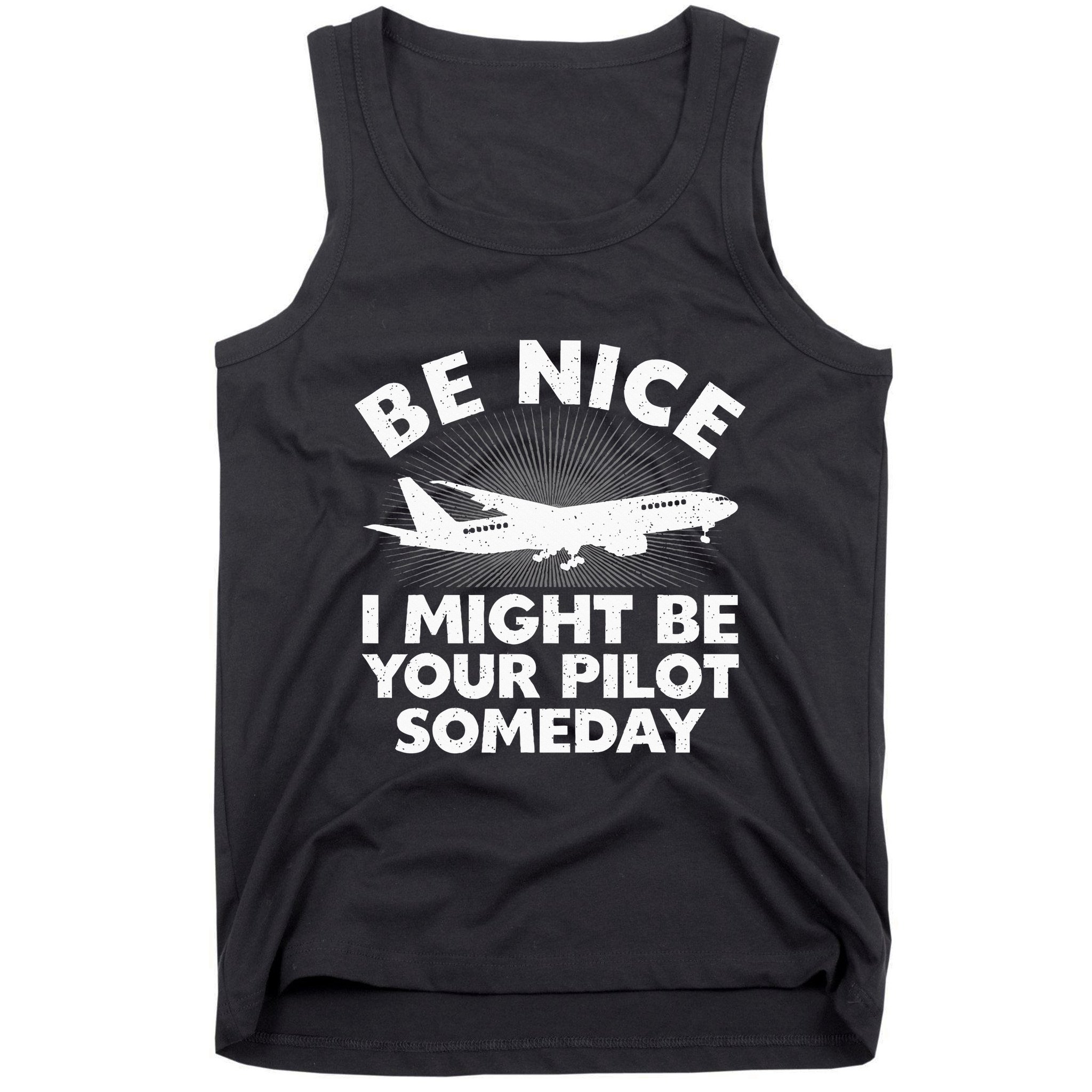 Funny Pilot Design Aviation Airplane Pilot Tank Top