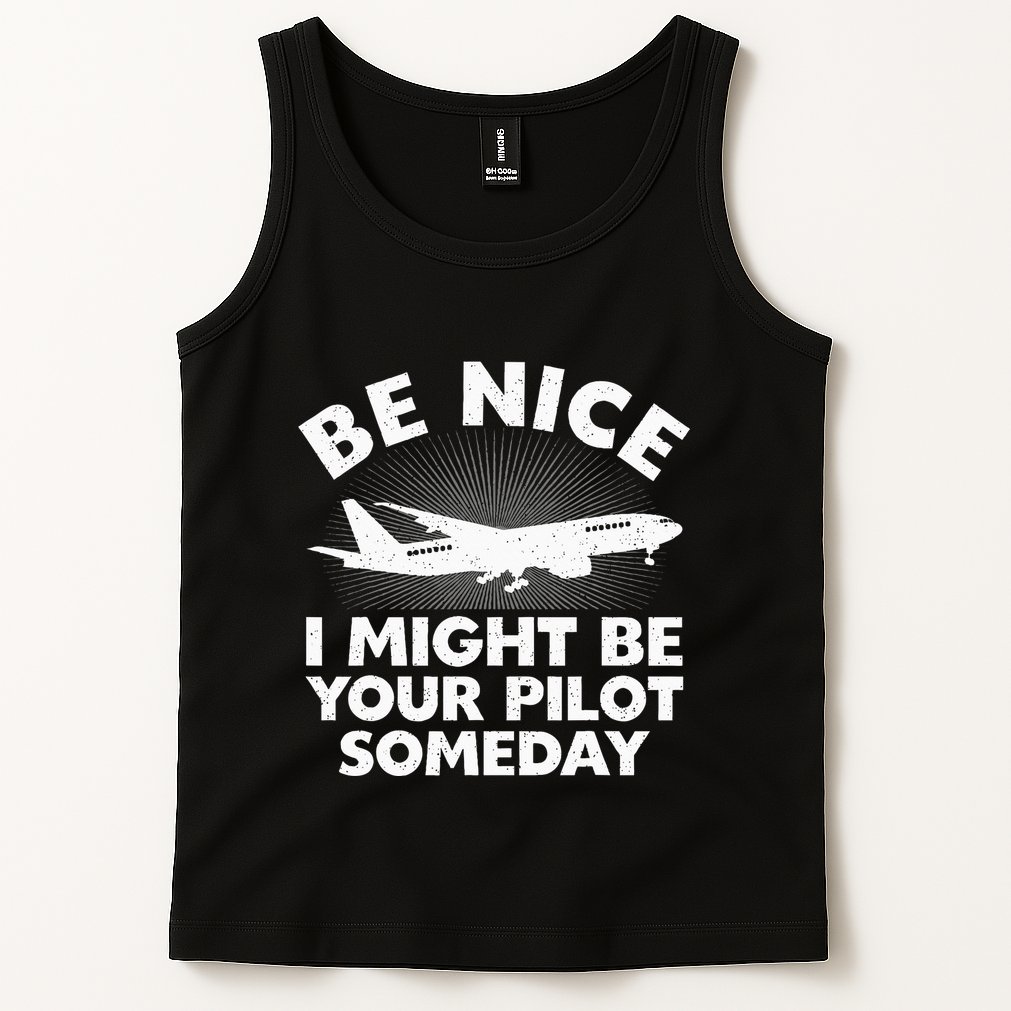 Funny Pilot Design Aviation Airplane Pilot Tank Top