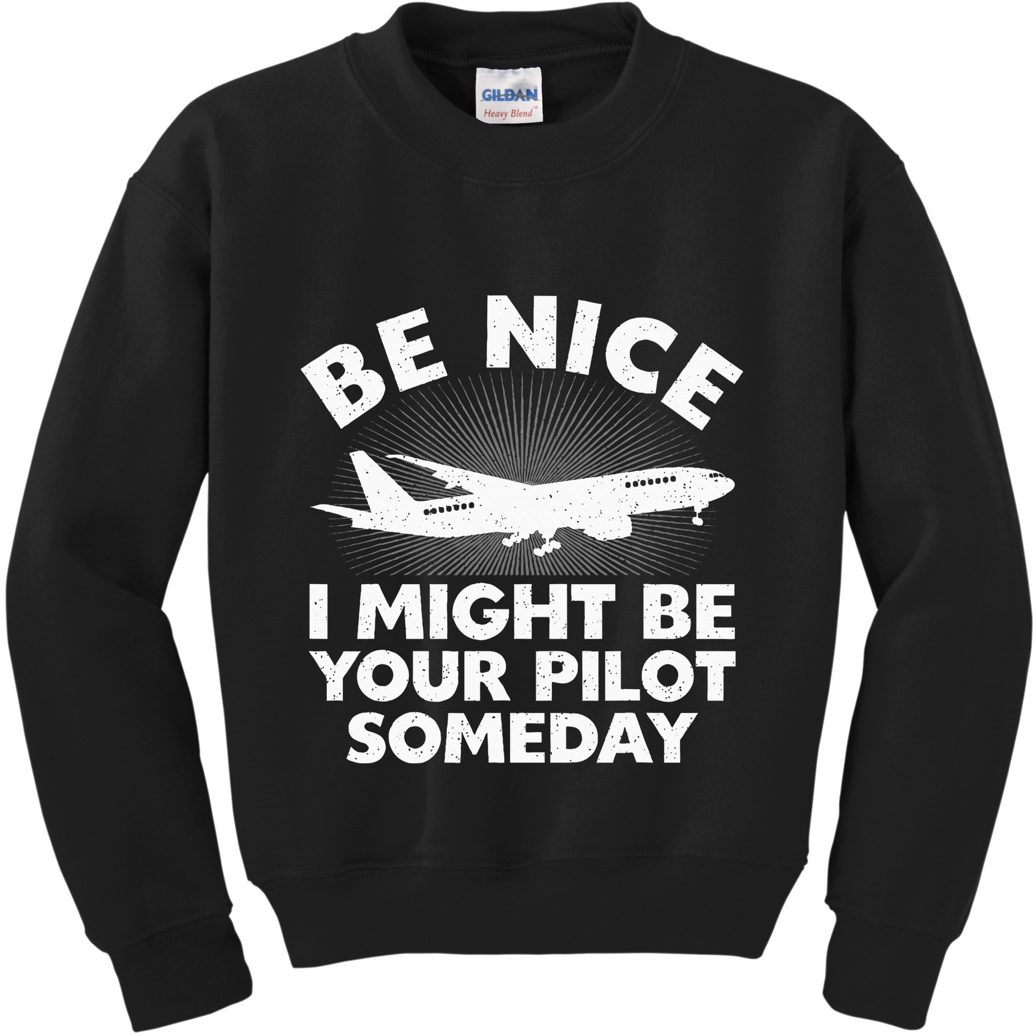Funny Pilot Design Aviation Airplane Pilot Kids Sweatshirt