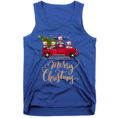 Funny Panda Driving Christmas Tree Truck Panda Christmas Gift Tank Top