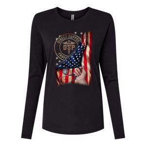 Funny Patriotic Dsp Usa Flag Nurses Week Funny Gift 4th Of July Cute Gift Womens Cotton Relaxed Long Sleeve T-Shirt