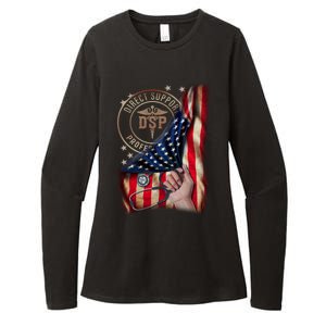 Funny Patriotic Dsp Usa Flag Nurses Week Funny Gift 4th Of July Cute Gift Womens CVC Long Sleeve Shirt