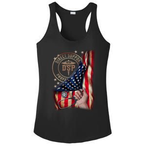 Funny Patriotic Dsp Usa Flag Nurses Week Funny Gift 4th Of July Cute Gift Ladies PosiCharge Competitor Racerback Tank