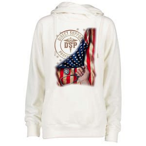 Funny Patriotic Dsp Usa Flag Nurses Week Funny Gift 4th Of July Cute Gift Womens Funnel Neck Pullover Hood