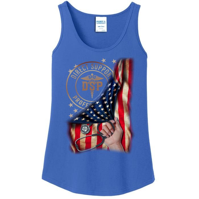 Funny Patriotic Dsp Usa Flag Nurses Week Funny Gift 4th Of July Cute Gift Ladies Essential Tank