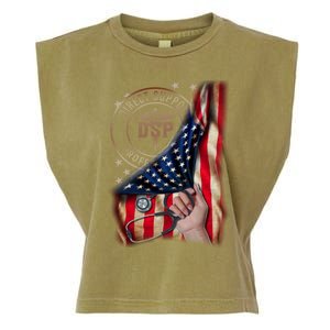 Funny Patriotic Dsp Usa Flag Nurses Week Funny Gift 4th Of July Cute Gift Garment-Dyed Women's Muscle Tee