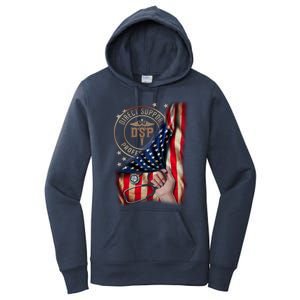 Funny Patriotic Dsp Usa Flag Nurses Week Funny Gift 4th Of July Cute Gift Women's Pullover Hoodie