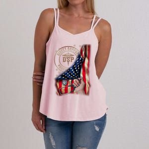 Funny Patriotic Dsp Usa Flag Nurses Week Funny Gift 4th Of July Cute Gift Women's Strappy Tank