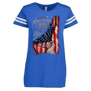 Funny Patriotic Dsp Usa Flag Nurses Week Funny Gift 4th Of July Cute Gift Enza Ladies Jersey Football T-Shirt