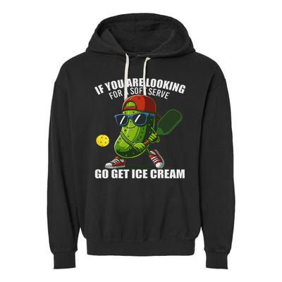 Funny Pickleball Design Funny Pickle Pickleball Garment-Dyed Fleece Hoodie