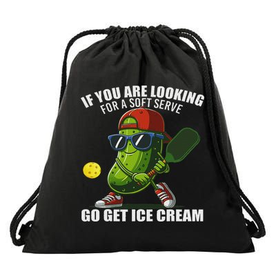 Funny Pickleball Design Funny Pickle Pickleball Drawstring Bag