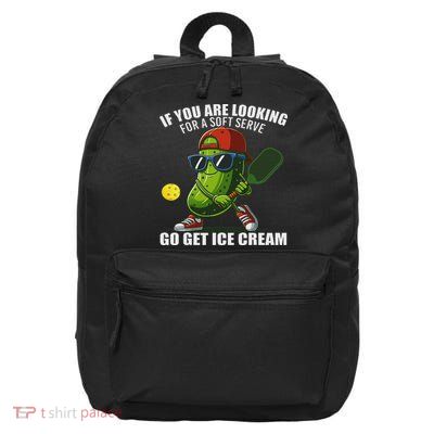 Funny Pickleball Design Funny Pickle Pickleball 16 in Basic Backpack