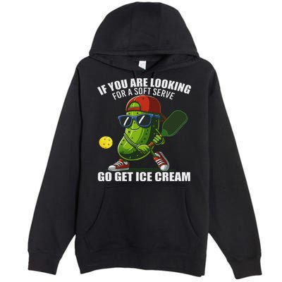 Funny Pickleball Design Funny Pickle Pickleball Premium Pullover Hoodie