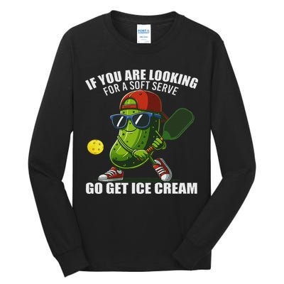 Funny Pickleball Design Funny Pickle Pickleball Tall Long Sleeve T-Shirt