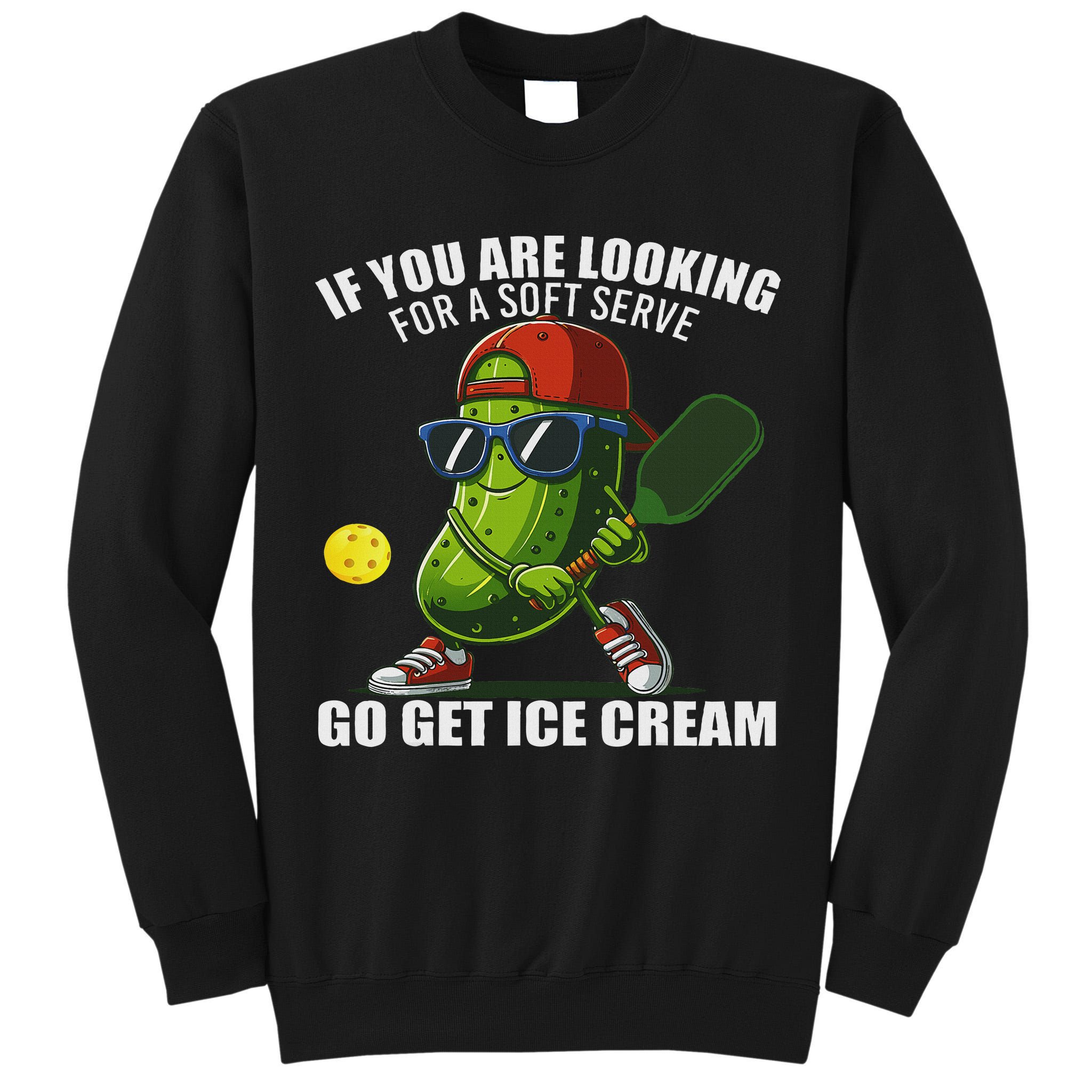 Funny Pickleball Design Funny Pickle Pickleball Tall Sweatshirt