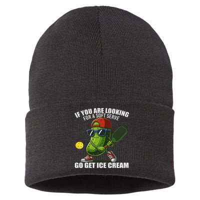 Funny Pickleball Design Funny Pickle Pickleball Sustainable Knit Beanie