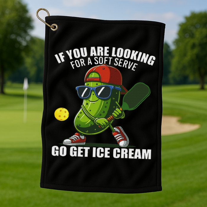 Funny Pickleball Design Funny Pickle Pickleball Golf Towel