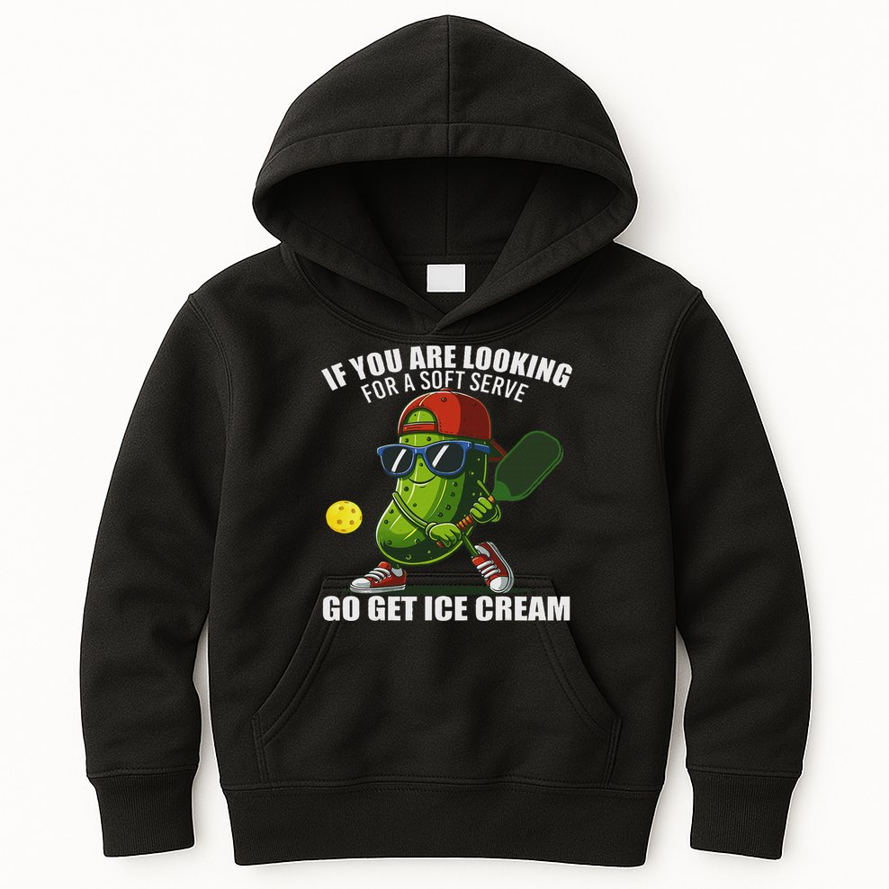 Funny Pickleball Design Funny Pickle Pickleball Kids Hoodie