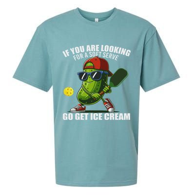 Funny Pickleball Design Funny Pickle Pickleball Sueded Cloud Jersey T-Shirt