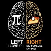 Funny Pi Day Left Vs Right Brain Pie Math Geek Gift Daily Commute Backpack