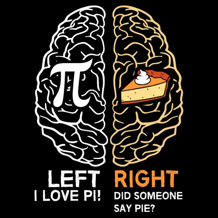 Funny Pi Day Left Vs Right Brain Pie Math Geek Gift Daily Commute Backpack
