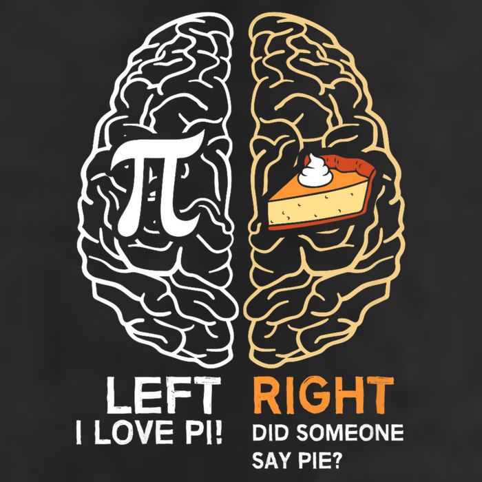Funny Pi Day Left Vs Right Brain Pie Math Geek Gift Knit Cap Winter Beanie
