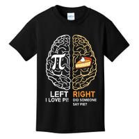 Funny Pi Day Left Vs Right Brain Pie Math Geek Gift Kids T-Shirt