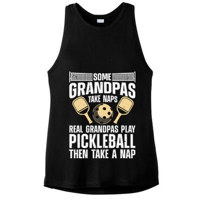Funny Pickleball Design For Grandpa Pickleball Player Ladies PosiCharge Tri-Blend Wicking Tank