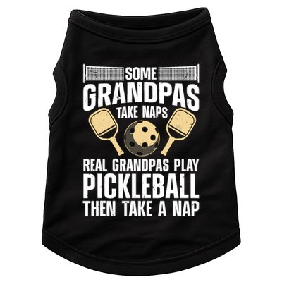 Funny Pickleball Design For Grandpa Pickleball Player Doggie Tank