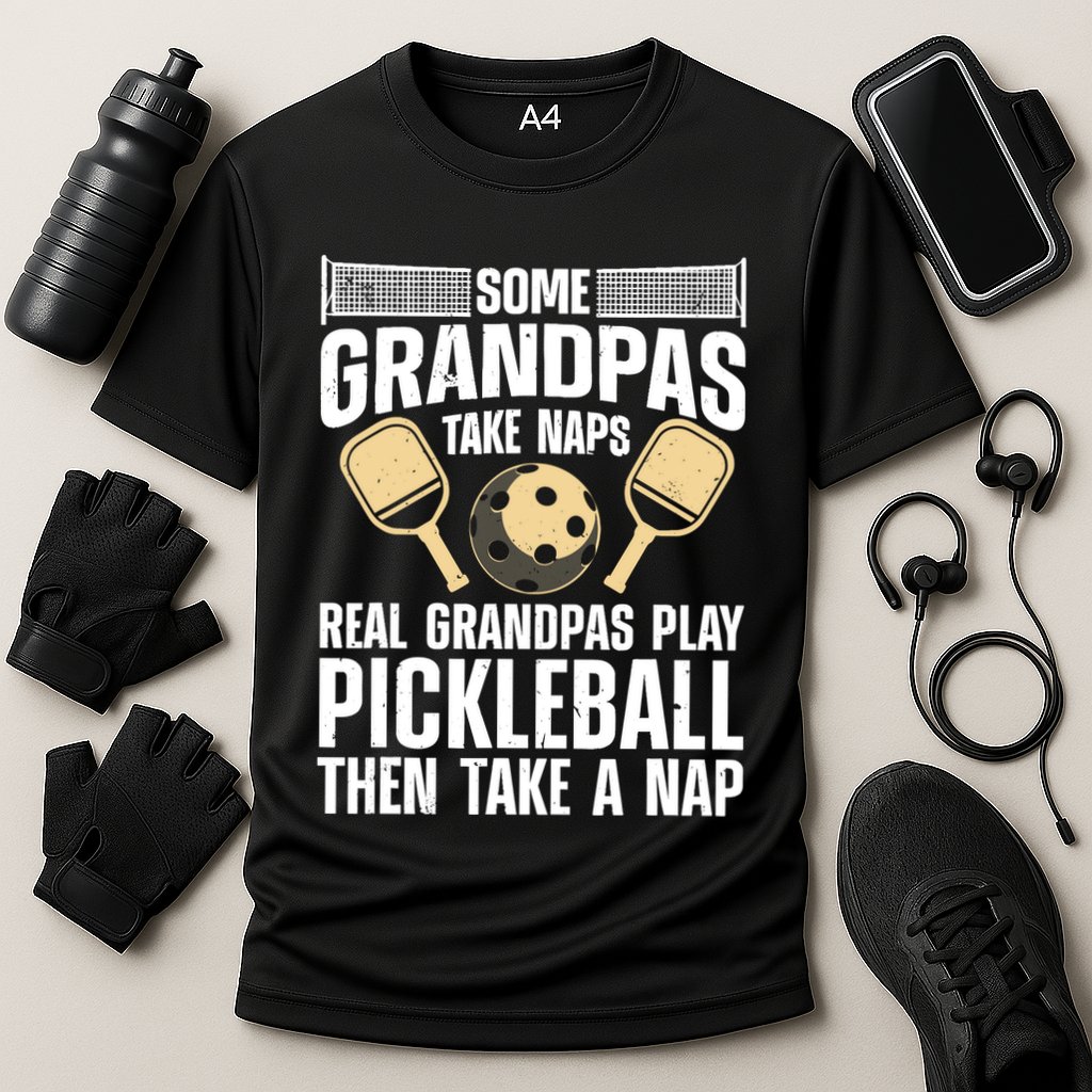 Funny Pickleball Design For Grandpa Pickleball Player Performance Shirt
