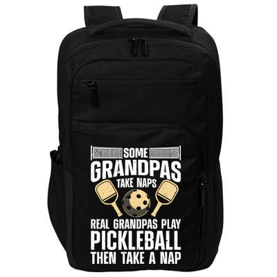 Funny Pickleball Design For Grandpa Pickleball Player Impact Tech Backpack